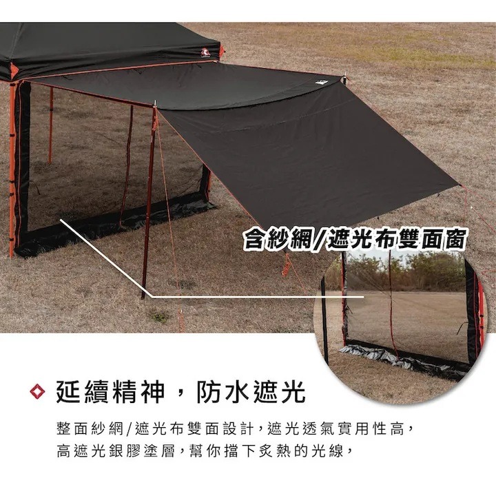 ARES戰神客廳帳 戰神客廳帳 鷗翼延伸邊布 圍布 客廳帳 戰神 露營 野營-細節圖2