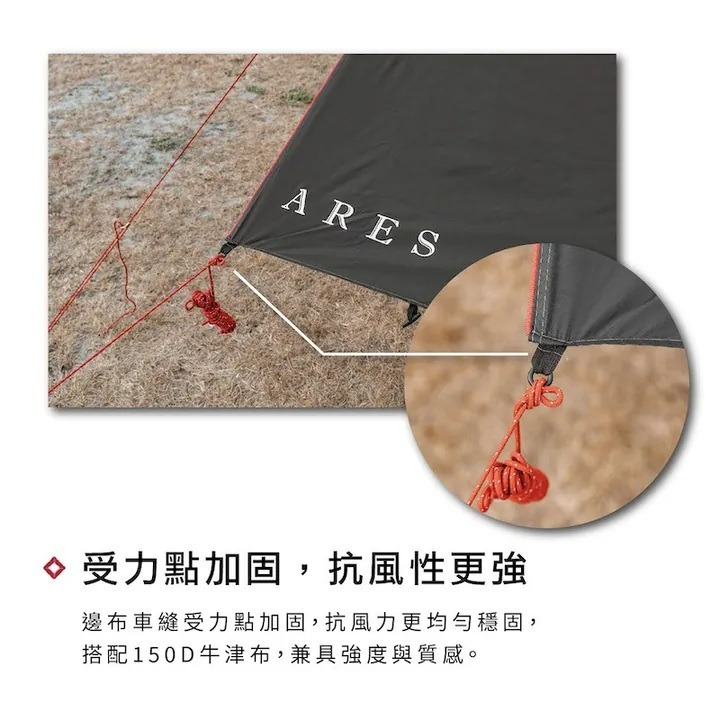 ARES戰神客廳帳 戰神客廳帳 鷗翼延伸邊布 圍布 客廳帳 戰神 露營 野營-細節圖6