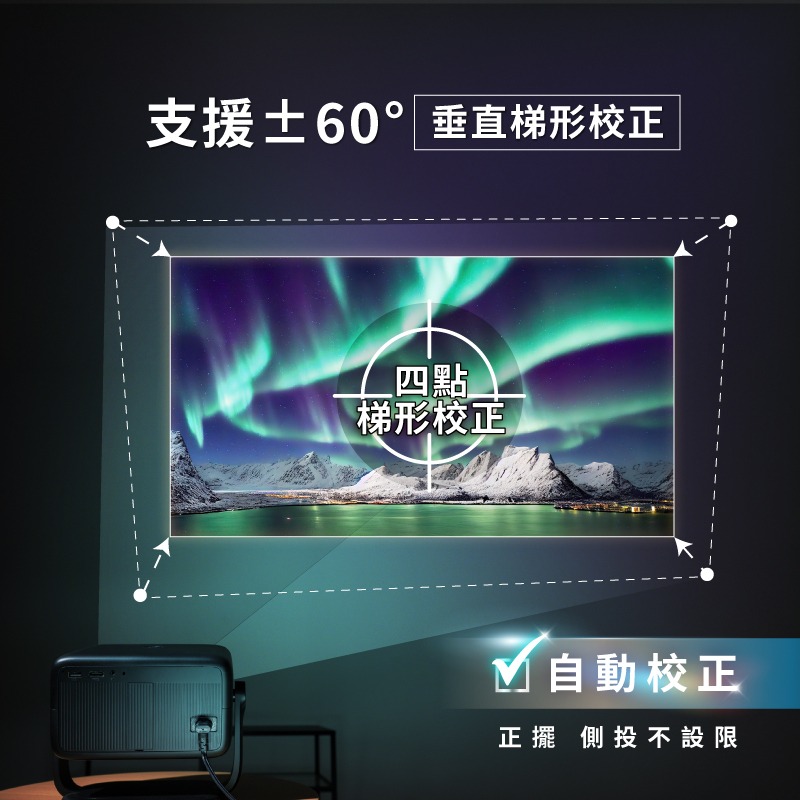 SANSUI山水 多角度輕旅投影機 4K 露營 投影機 多角度-細節圖4