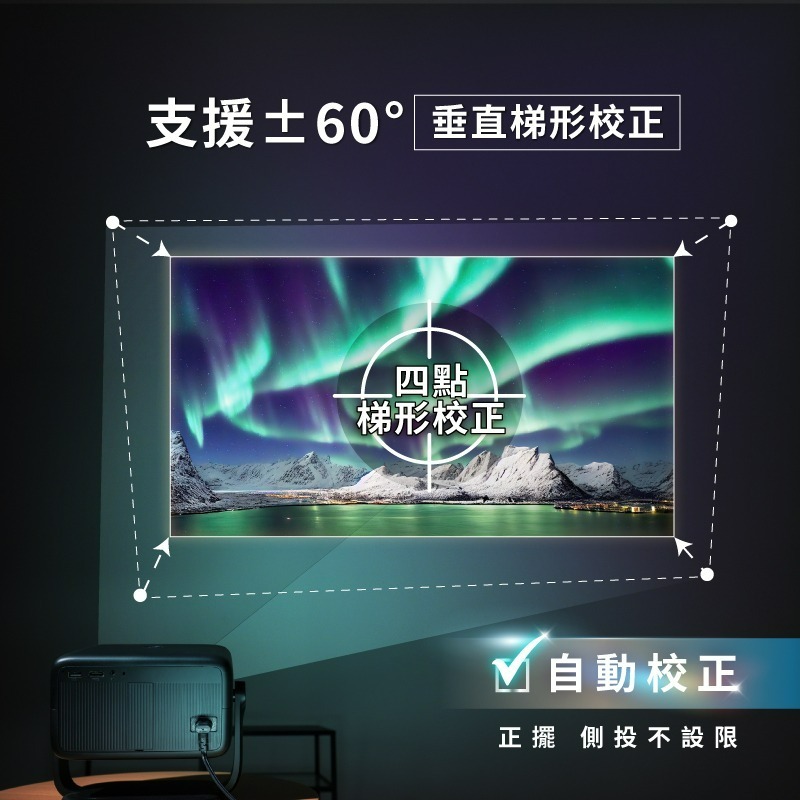 SANSUI山水 多角度輕旅投影機 4K 露營 投影機 多角度-細節圖4