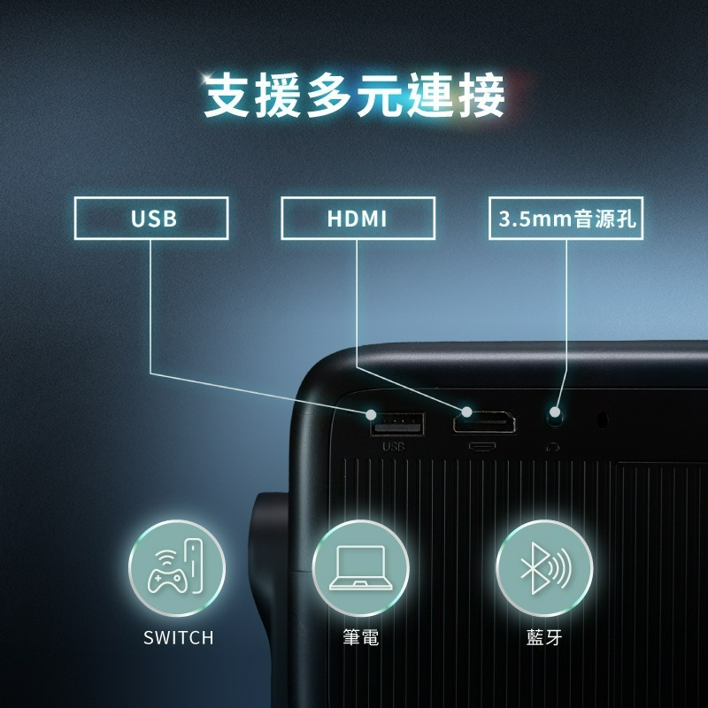 SANSUI山水 多角度輕旅投影機 4K 露營 投影機 多角度-細節圖9