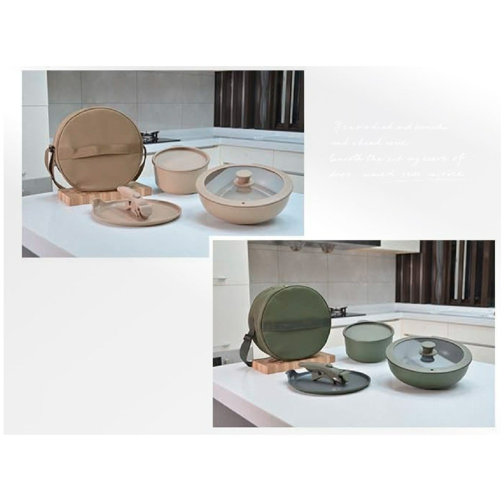 SADOMAIN仙德曼 鑄造不沾煎烤盤 可拆卸把手 附圓形收納袋 湯鍋組 露營 野營 居家-細節圖5