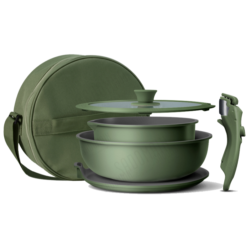 SADOMAIN仙德曼 鑄造不沾煎烤盤 可拆卸把手 附圓形收納袋 湯鍋組 露營 野營 居家-規格圖7