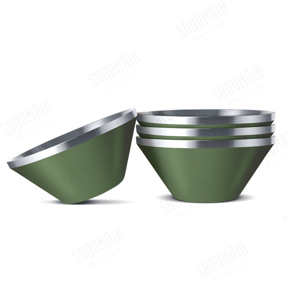 SADOMAIN 仙德曼 雙層304不鏽鋼笠形碗(4入)附網袋 304不鏽鋼-規格圖7