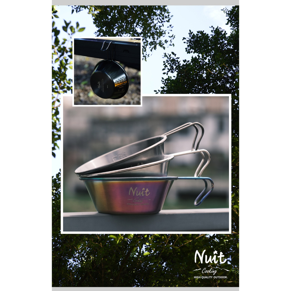 努特NUIT 304不鏽鋼掛耳碗12cm 280ml 提耳碗 雪拉碗 雪拉杯 野餐碗 登山 NTD95-細節圖9