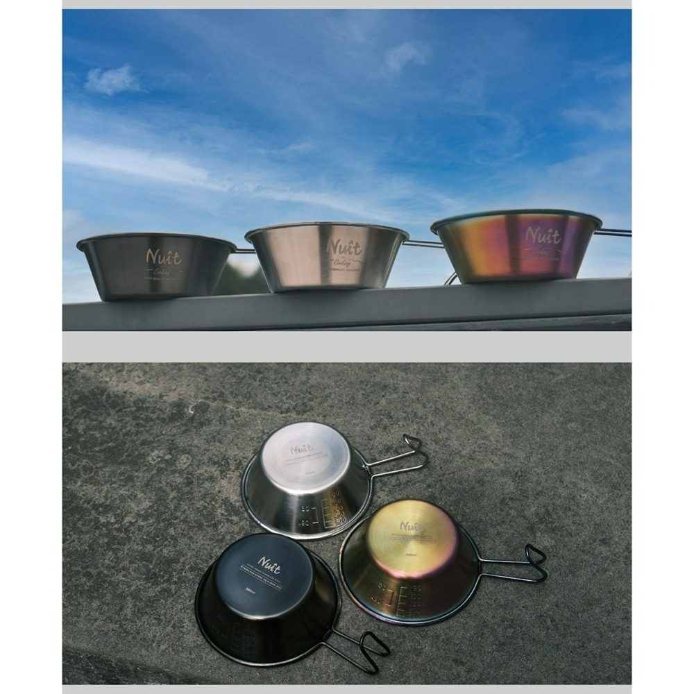 努特NUIT 304不鏽鋼掛耳碗12cm 280ml 提耳碗 雪拉碗 雪拉杯 野餐碗 登山 NTD95-細節圖8