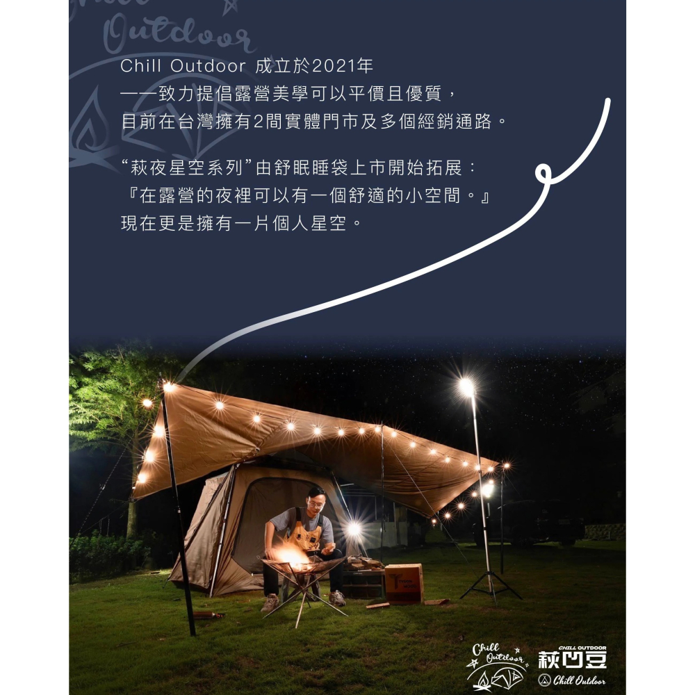 Chill Outdoor 萩凹豆 萩夜 星空 速開帳篷 速開篷 快速帳 速搭帳  帳篷 萩夜星空速開帳篷-細節圖3