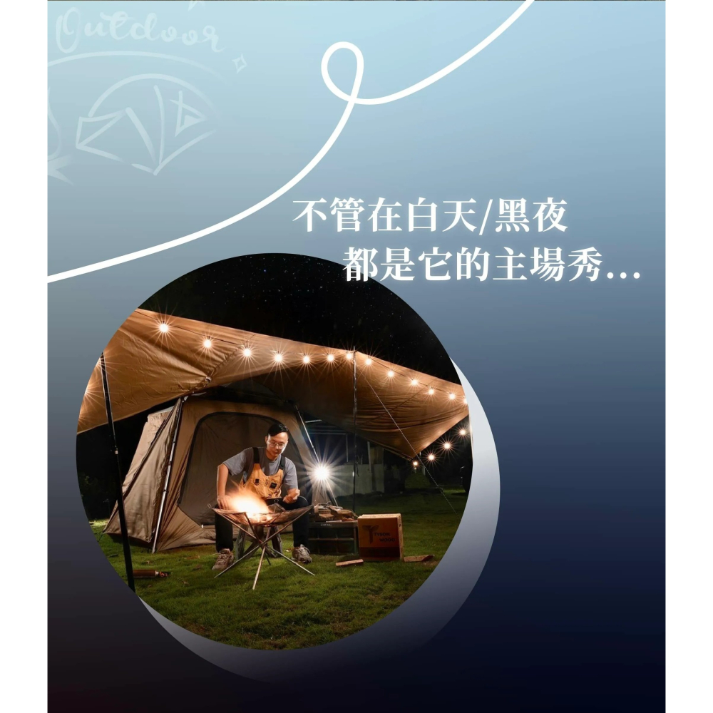 Chill Outdoor 萩凹豆 萩夜 星空 速開帳篷 速開篷 快速帳 速搭帳  帳篷 萩夜星空速開帳篷-細節圖4