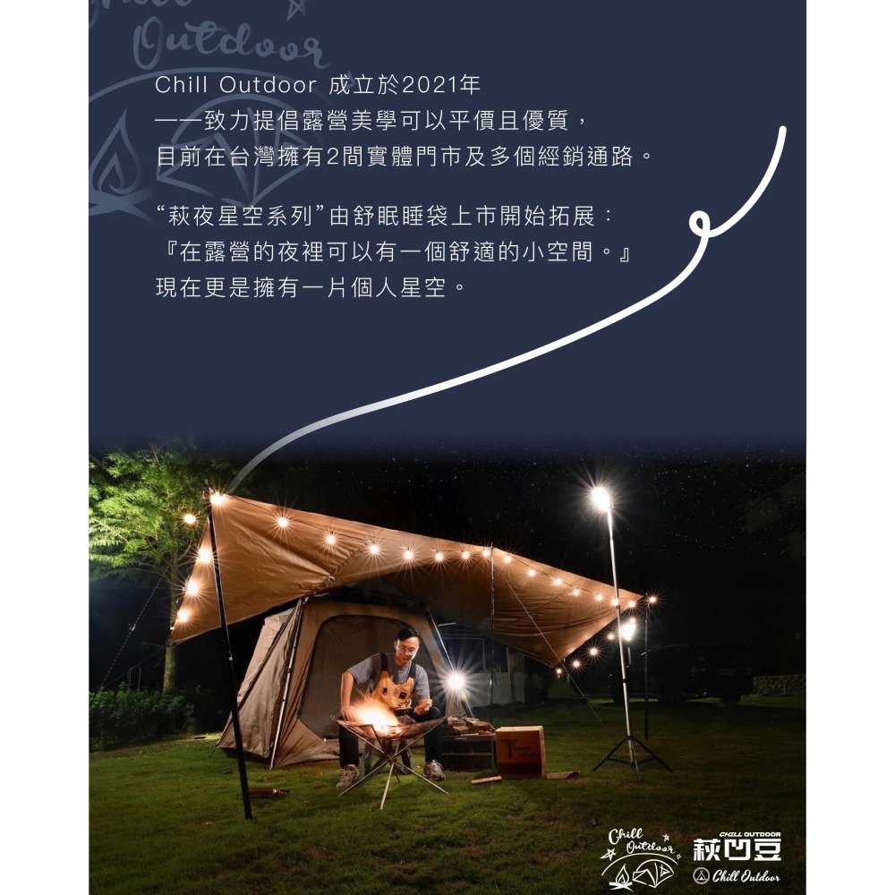 Chill Outdoor 萩凹豆 萩夜 星空 速開帳篷 速開篷 快速帳 速搭帳  帳篷 萩夜星空速開帳篷-細節圖3