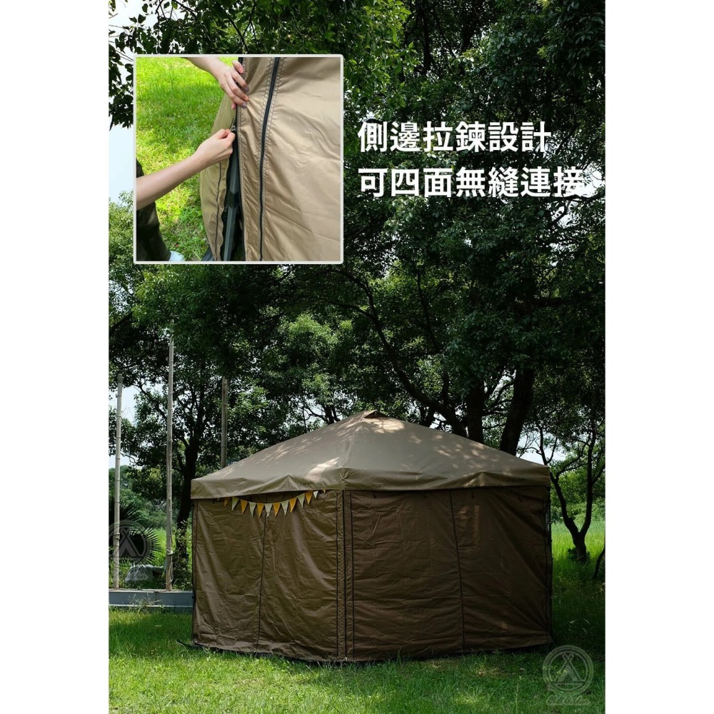 Chill Outdoor 沙之萩速開客廳帳 客廳帳 邊布(單片賣場) 雙層圍布 露營 野營-細節圖7