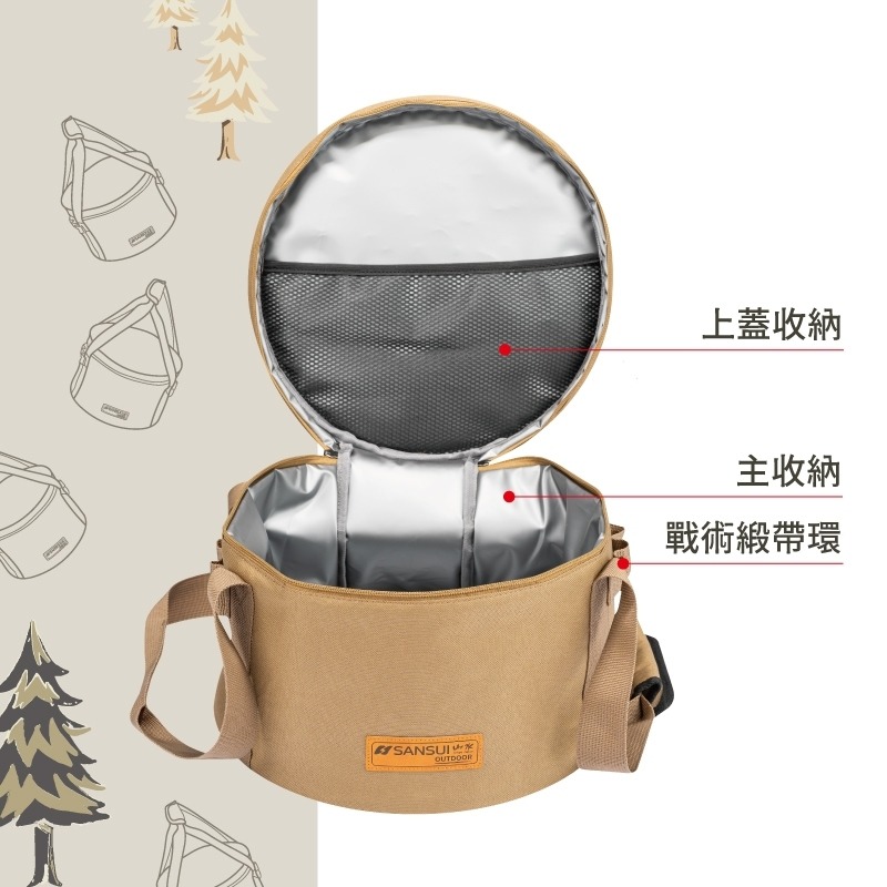 SANSUI 山水 戰術鍋具收納袋 收納袋 收納 露營 裝備袋 鍋具包 鍋具收納袋-細節圖9