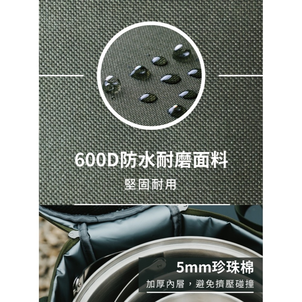 SANSUI 山水 戰術鍋具收納袋 收納袋 收納 露營 裝備袋 鍋具包 鍋具收納袋-細節圖3