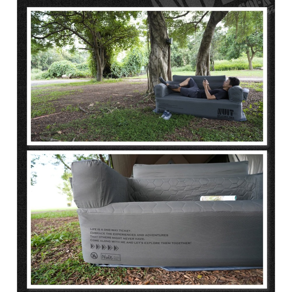 努特NUIT 冒險王 雙人充氣沙發椅 充氣椅 自動充氣沙發 椅 露營沙發 充氣椅 NTC129GY-細節圖10