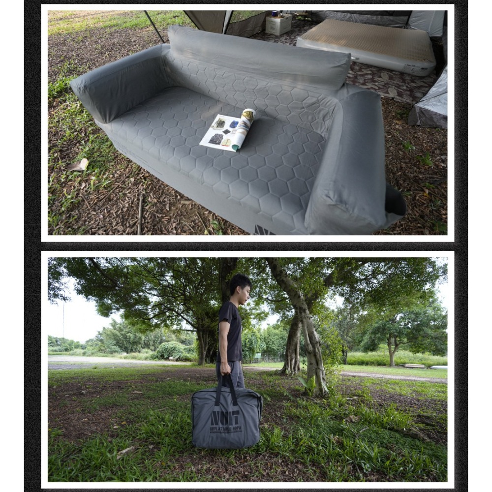 努特NUIT 冒險王 雙人充氣沙發椅 充氣椅 自動充氣沙發 椅 露營沙發 充氣椅 NTC129GY-細節圖11