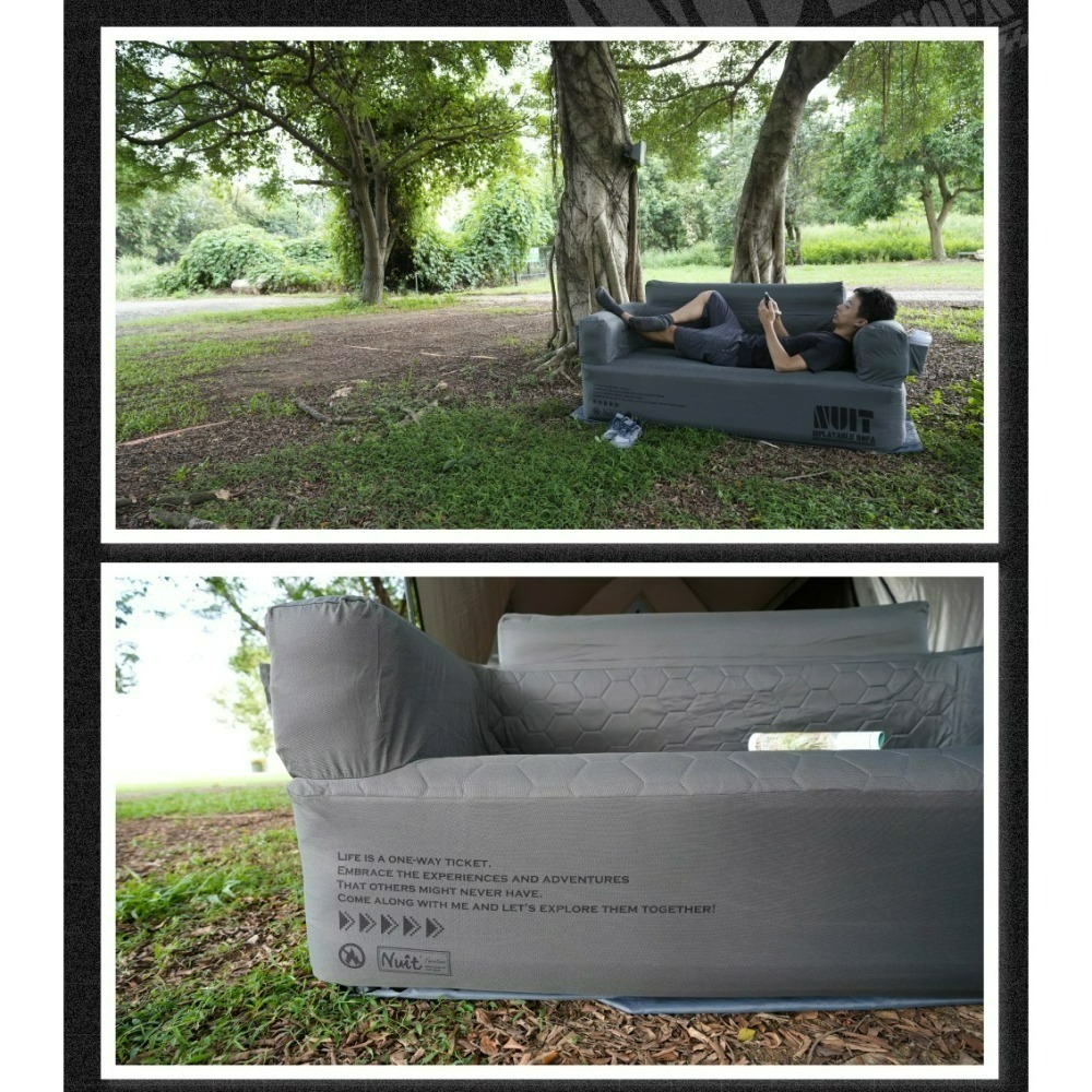 努特NUIT 冒險王 雙人充氣沙發椅 充氣椅 自動充氣沙發 椅 露營沙發 充氣椅 NTC129GY-細節圖10