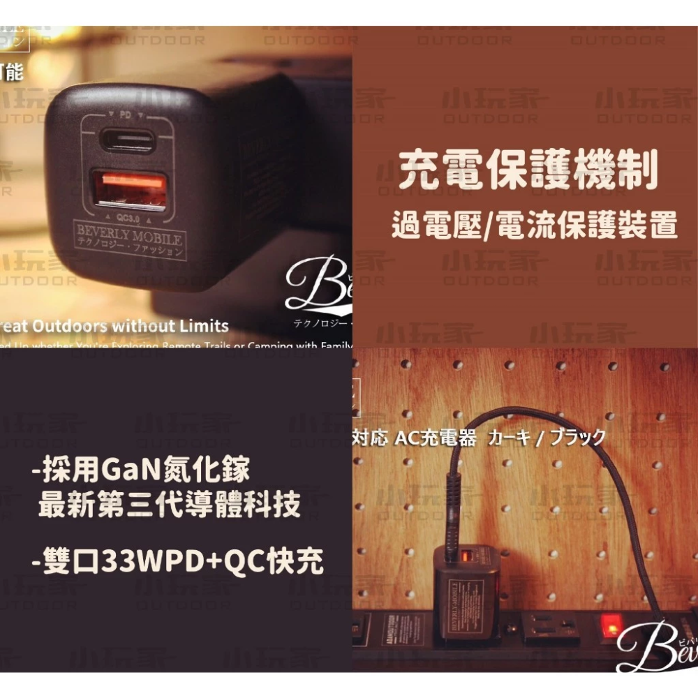 BEVERLY GaN33W氮化鎵充電 黑色 沙色 台灣製造 手機電源供應器 電源供應器-細節圖4