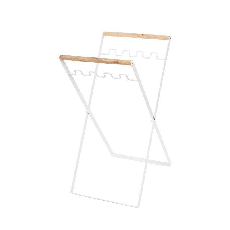 木柄折疊垃圾架 白/黑 垃圾架 分類架 折疊架 收納架 露營 戶外 野營 小玩家露營用品-規格圖4