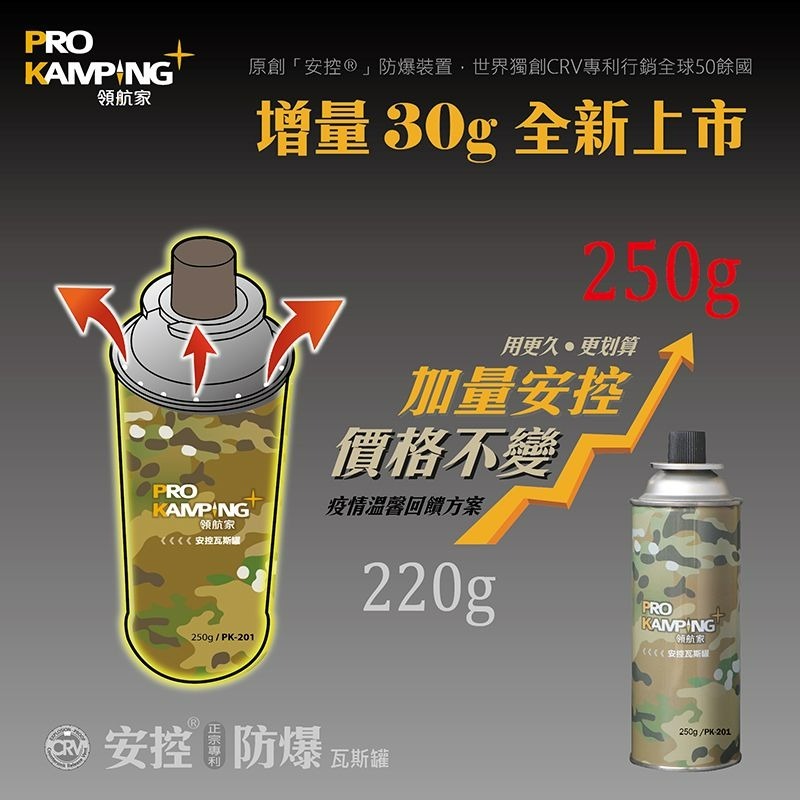領航家 安控瓦斯罐250g（3罐）通用瓦斯罐 卡式瓦斯爐 噴燈 露營 烤肉 野餐 小玩家露營用品-細節圖2
