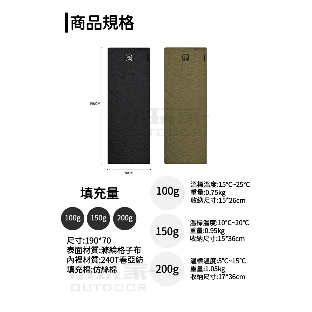 ShineTrip 山趣 05系列 超聲波 信封睡袋 保暖 恆溫 可機洗 可拼接 睡袋 小玩家露營用品-細節圖11