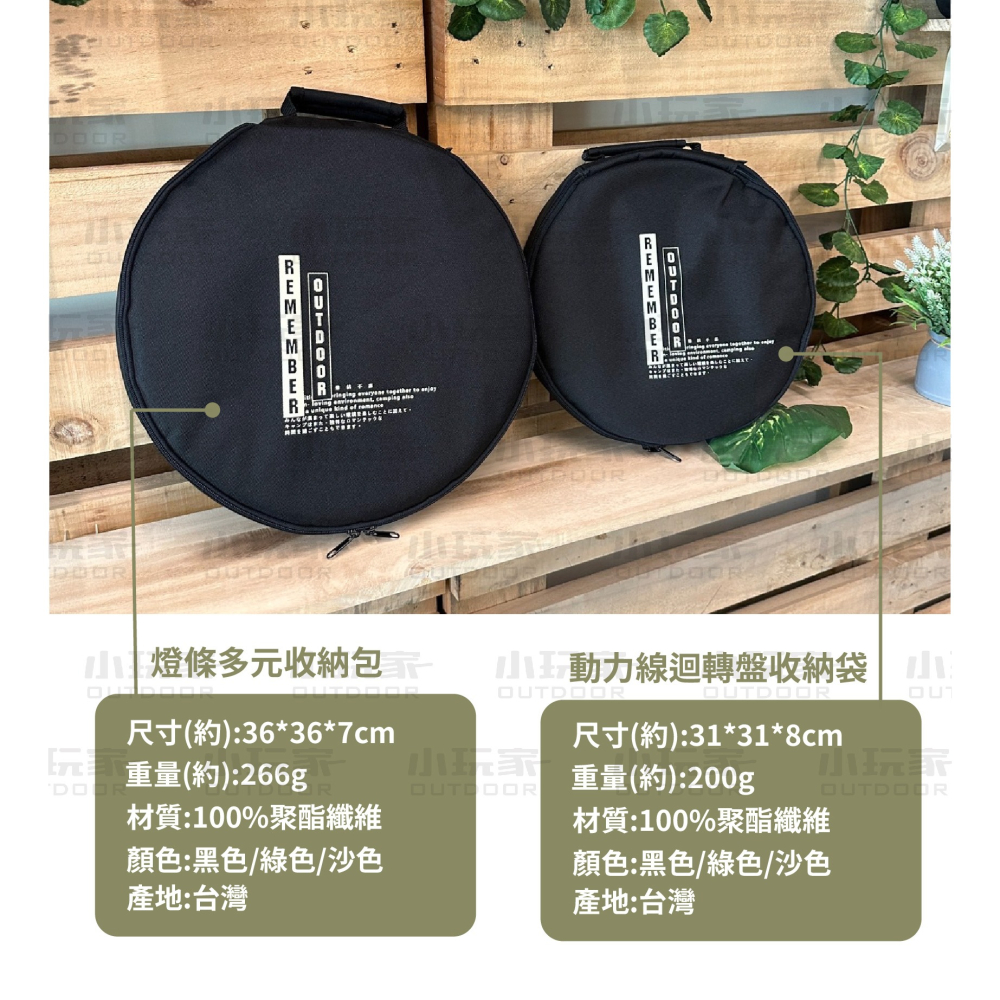 樂活不露 動力線迴轉盤收納袋  燈條多元收納包 動力線 收納袋 收納包 動力線收納袋 露營 野營 小玩家露營用品-細節圖4
