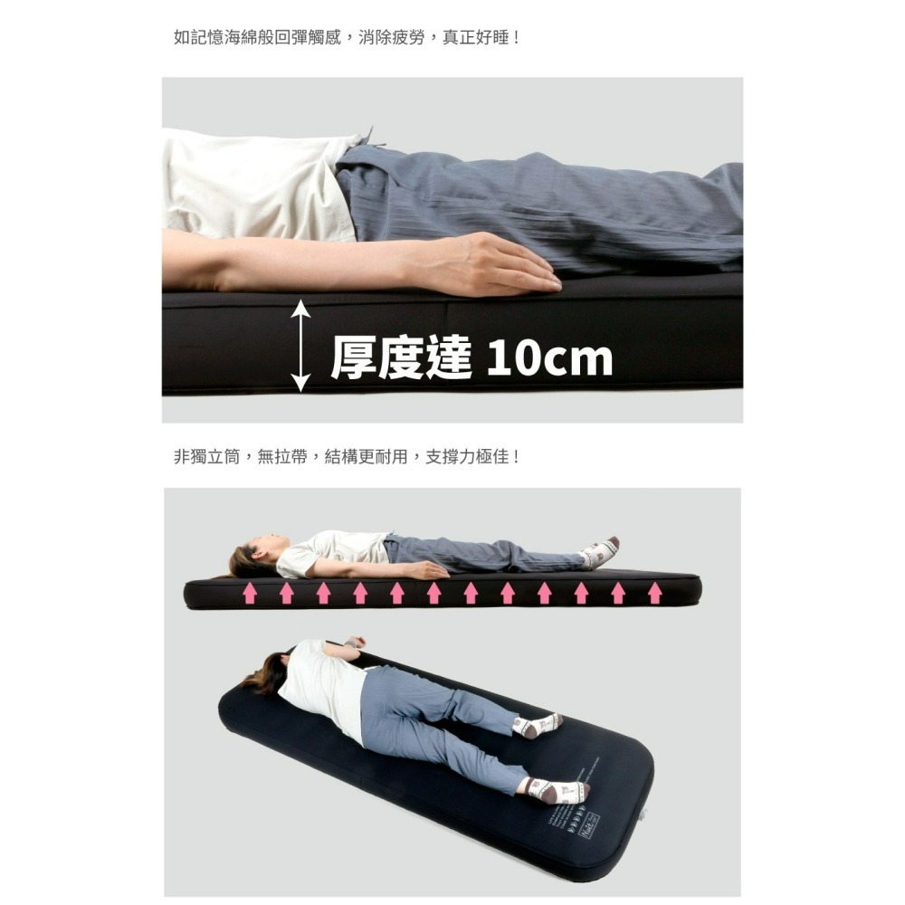 NTB155BK 努特NUIT 舒眠星球3D單人 TPU自動充氣睡墊 黑色 單人-細節圖6