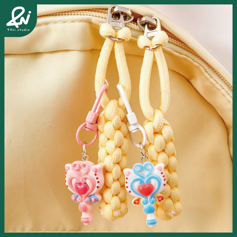 『台灣現貨』夢幻少女心 可愛魔法棒鑰匙扣 卡通包包掛飾 禮物掛件 樹脂吊飾 鑰匙圈【94ni.studio】-細節圖5