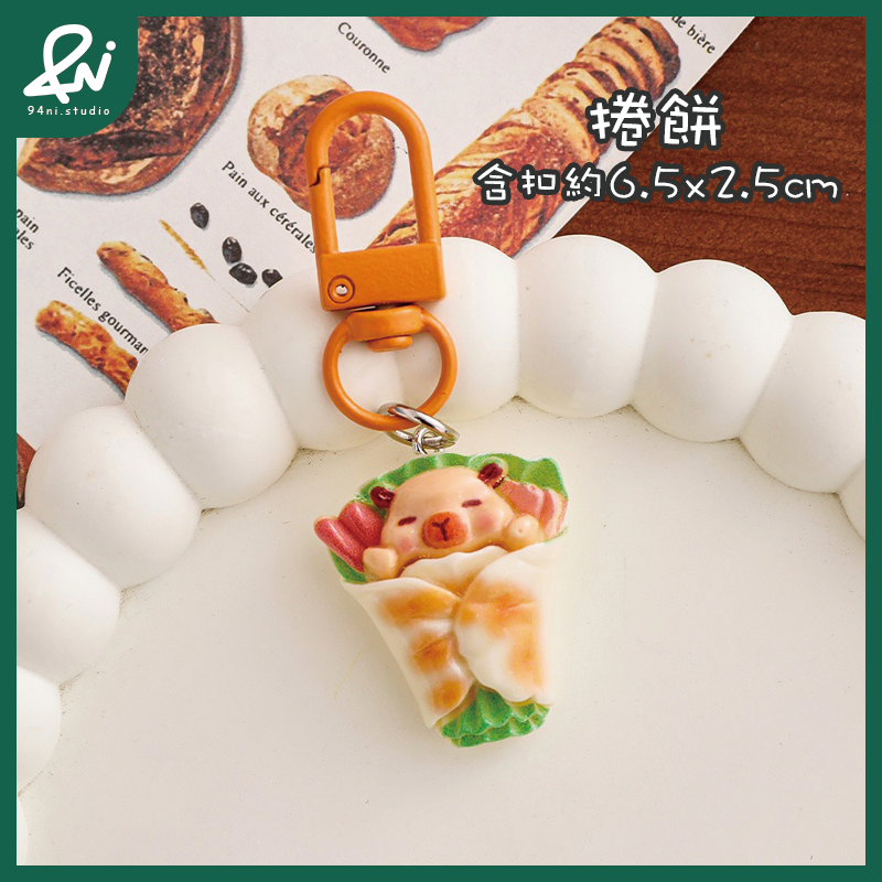 『台灣現貨』仿真可愛食玩 小麵包掛件 點心鑰匙扣 卡通造型飾品 包包掛飾 學生玩具【94ni.studio】-規格圖10