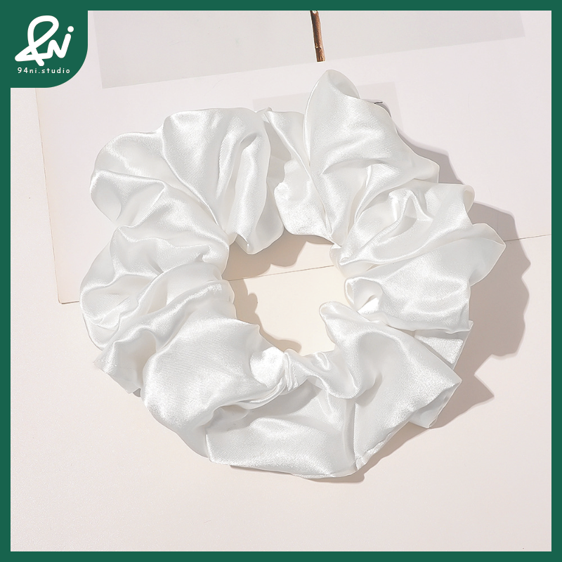 『台灣現貨』14cm緞面色丁大腸髮圈｜高質感絲滑布藝髮圈｜優雅氣質頭飾【94ni.studio】-細節圖8