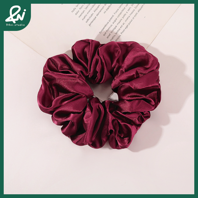 『台灣現貨』14cm緞面色丁大腸髮圈｜高質感絲滑布藝髮圈｜優雅氣質頭飾【94ni.studio】-規格圖11