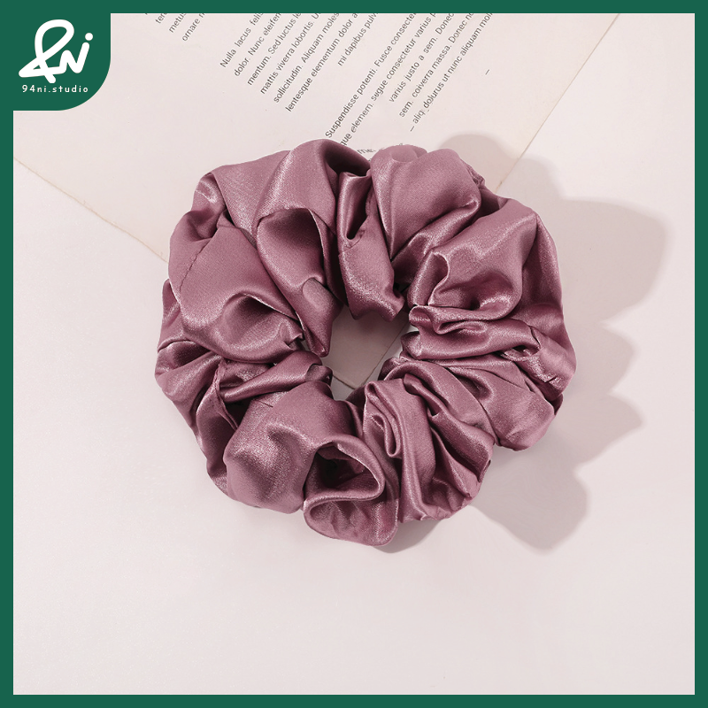 『台灣現貨』14cm緞面色丁大腸髮圈｜高質感絲滑布藝髮圈｜優雅氣質頭飾【94ni.studio】-規格圖11