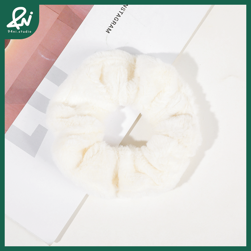 『台灣現貨』10cm 仿兔毛絨大腸髮圈｜高級感絲滑質地｜溫柔毛絨感髮飾｜髮圈｜髮繩【94ni.studio】-規格圖11