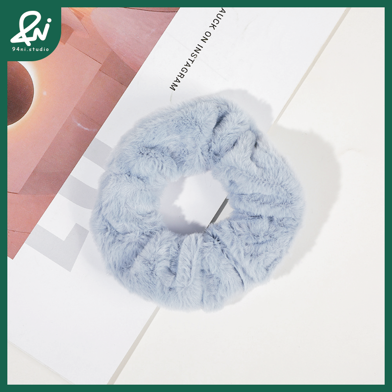 『台灣現貨』10cm 仿兔毛絨大腸髮圈｜高級感絲滑質地｜溫柔毛絨感髮飾｜髮圈｜髮繩【94ni.studio】-規格圖11
