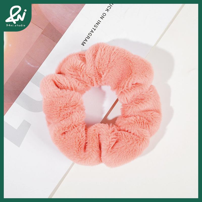 『台灣現貨』10cm 仿兔毛絨大腸髮圈｜高級感絲滑質地｜溫柔毛絨感髮飾｜髮圈｜髮繩【94ni.studio】-規格圖11
