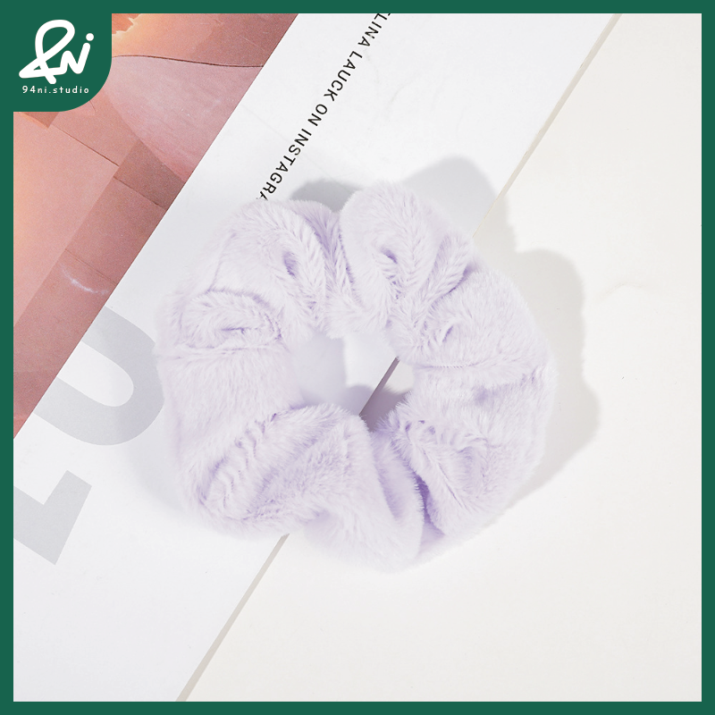 『台灣現貨』10cm 仿兔毛絨大腸髮圈｜高級感絲滑質地｜溫柔毛絨感髮飾｜髮圈｜髮繩【94ni.studio】-規格圖11