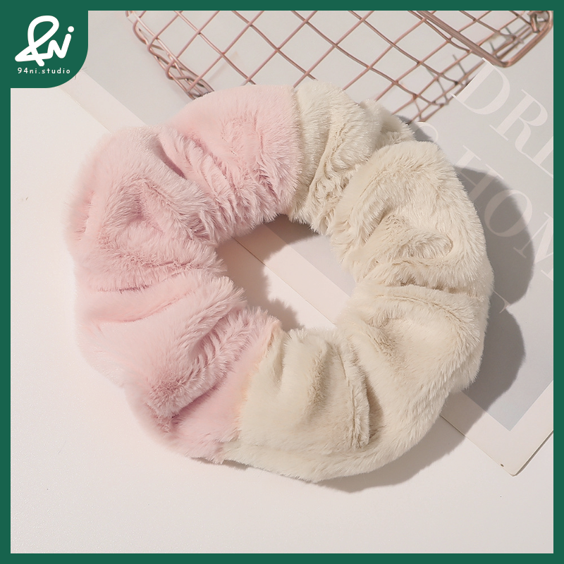 『台灣現貨』10cm 仿兔毛絨大腸髮圈｜高級感絲滑質地｜溫柔毛絨感髮飾｜髮圈｜髮繩【94ni.studio】-規格圖11