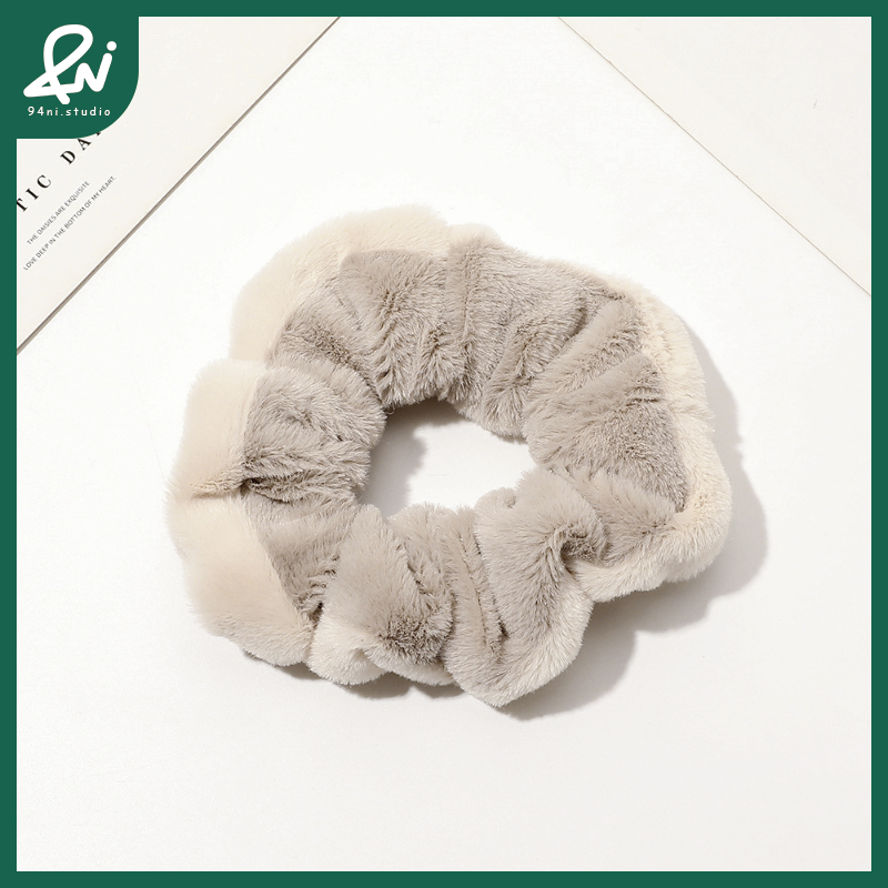 『台灣現貨』10cm 仿兔毛絨大腸髮圈｜高級感絲滑質地｜溫柔毛絨感髮飾｜髮圈｜髮繩【94ni.studio】-規格圖11