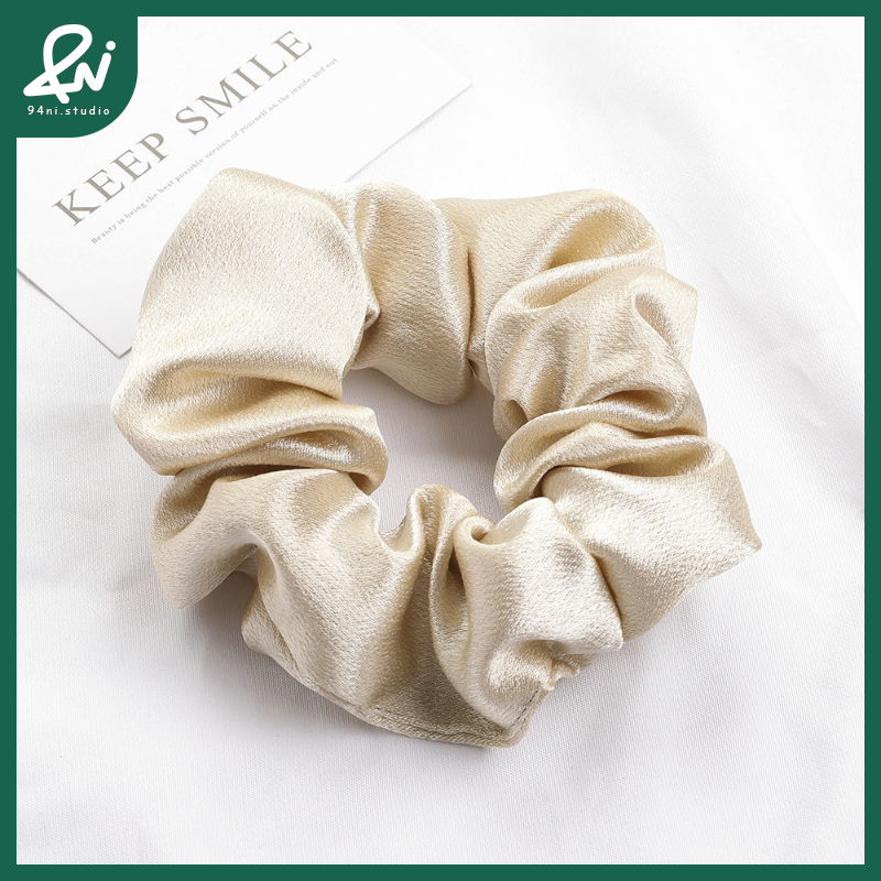 『台灣現貨』12.5cm 水晶緞面高級感大腸髮圈｜簡約氣質馬尾頭繩｜ins風百搭髮飾｜光澤細膩【94ni.studio】-規格圖11