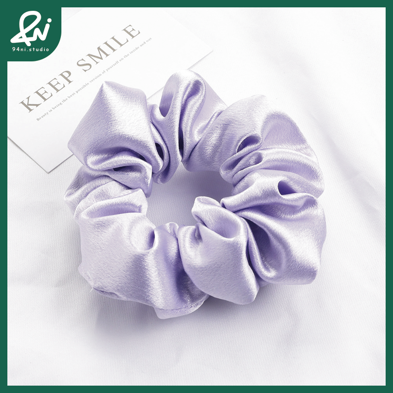 『台灣現貨』12.5cm 水晶緞面高級感大腸髮圈｜簡約氣質馬尾頭繩｜ins風百搭髮飾｜光澤細膩【94ni.studio】-規格圖11