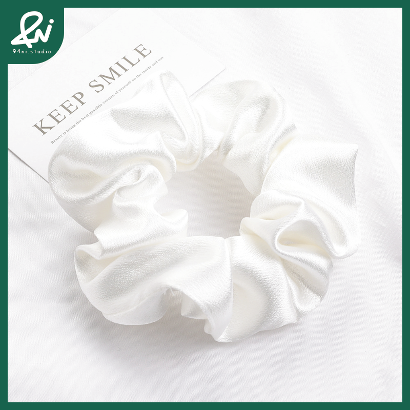 『台灣現貨』12.5cm 水晶緞面高級感大腸髮圈｜簡約氣質馬尾頭繩｜ins風百搭髮飾｜光澤細膩【94ni.studio】-規格圖11