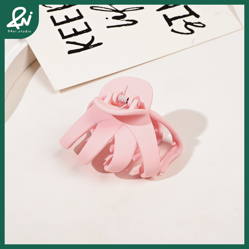『台灣現貨』7cm 磨砂八爪鯊魚夾｜馬卡龍色系｜莫蘭迪色系｜簡約不規則幾何抓夾｜ins風髮夾【94ni.studio】-規格圖11
