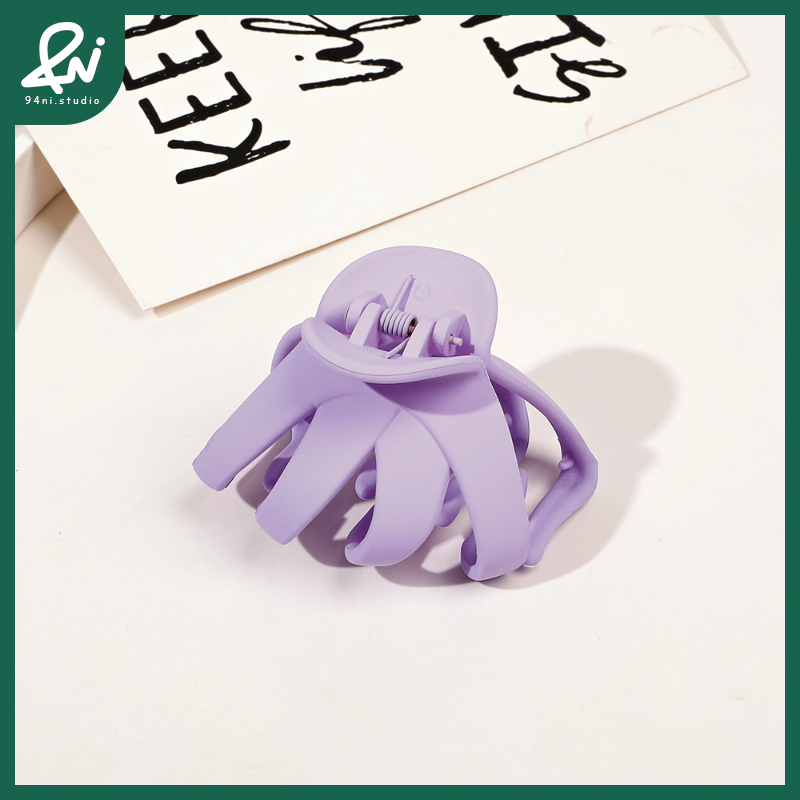 『台灣現貨』7cm 磨砂八爪鯊魚夾｜馬卡龍色系｜莫蘭迪色系｜簡約不規則幾何抓夾｜ins風髮夾【94ni.studio】-規格圖11