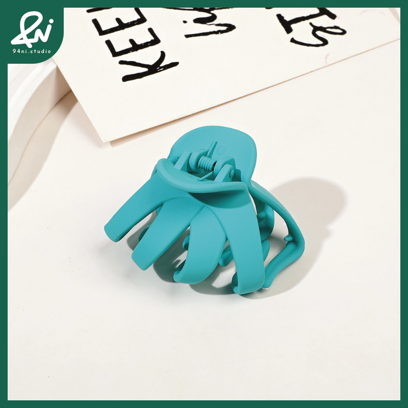 『台灣現貨』7cm 磨砂八爪鯊魚夾｜馬卡龍色系｜莫蘭迪色系｜簡約不規則幾何抓夾｜ins風髮夾【94ni.studio】-規格圖11