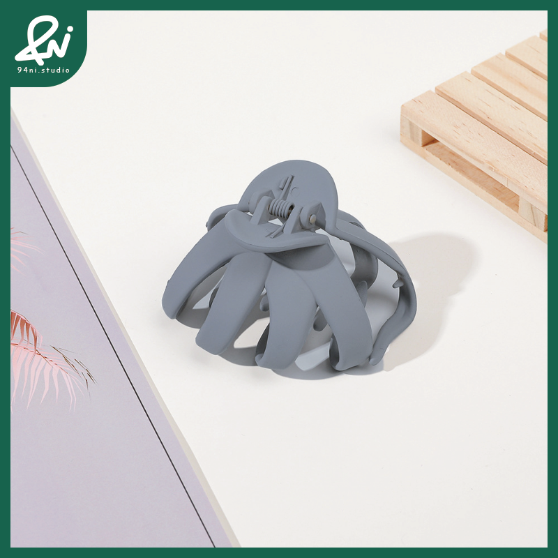 『台灣現貨』7cm 磨砂八爪鯊魚夾｜馬卡龍色系｜莫蘭迪色系｜簡約不規則幾何抓夾｜ins風髮夾【94ni.studio】-規格圖11