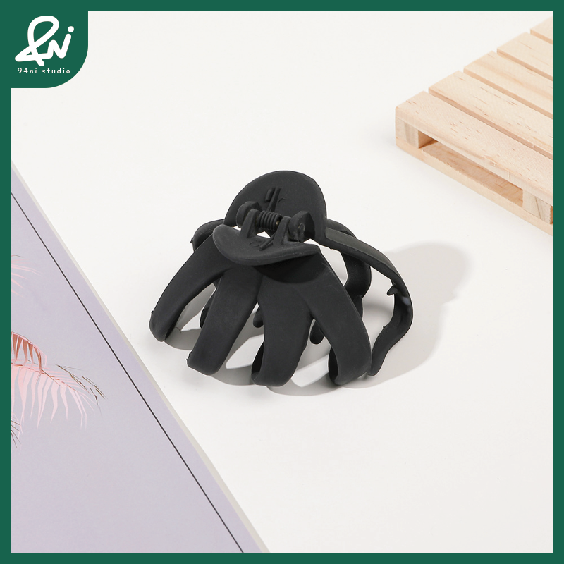 『台灣現貨』7cm 磨砂八爪鯊魚夾｜馬卡龍色系｜莫蘭迪色系｜簡約不規則幾何抓夾｜ins風髮夾【94ni.studio】-規格圖11