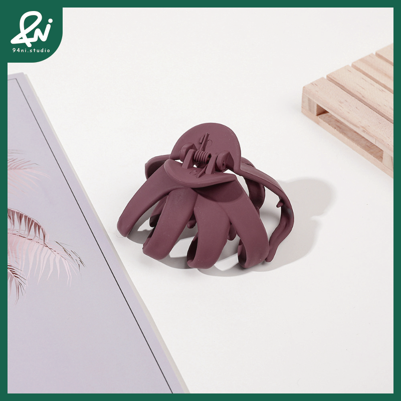 『台灣現貨』7cm 磨砂八爪鯊魚夾｜馬卡龍色系｜莫蘭迪色系｜簡約不規則幾何抓夾｜ins風髮夾【94ni.studio】-規格圖11