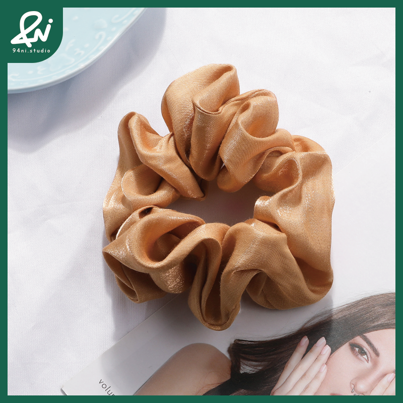 『台灣現貨』11cm 金光緞面高級感大腸髮圈｜簡約質感髮飾｜ins風馬尾頭繩｜髮圈｜髮飾｜髮繩【94ni.studio】-規格圖11