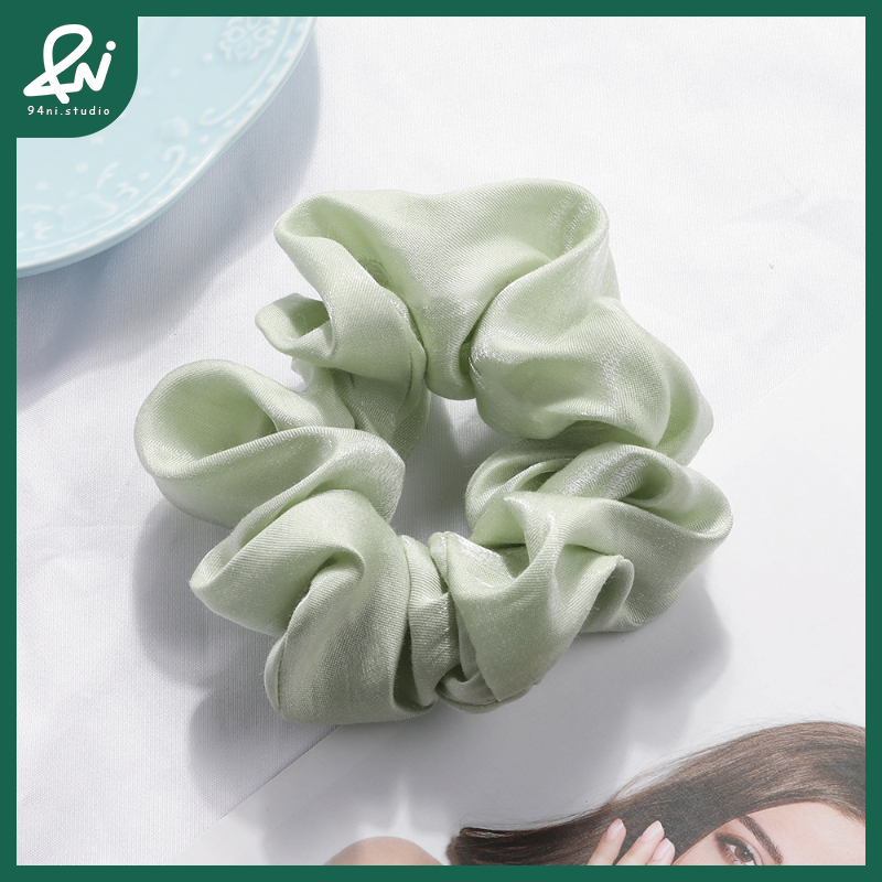 『台灣現貨』11cm 金光緞面高級感大腸髮圈｜簡約質感髮飾｜ins風馬尾頭繩｜髮圈｜髮飾｜髮繩【94ni.studio】-規格圖11