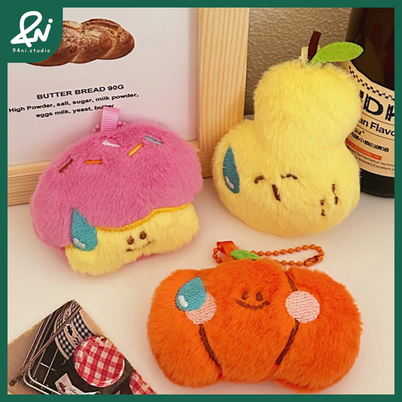 『台灣現貨』汗顏可愛毛絨玩偶吊飾｜呆萌公仔鑰匙扣｜少女心包包掛飾掛墜｜一秒融化你心的小呆萌來啦【94ni.studio】-細節圖4