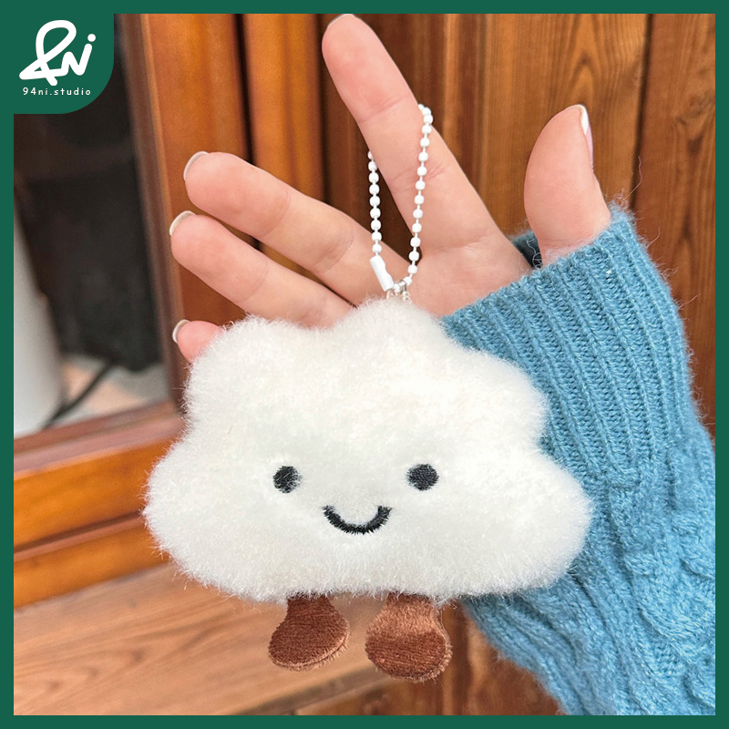 『台灣現貨』可愛雲朵玩偶吊飾｜少女心鑰匙扣｜百搭掛件｜包包掛飾｜軟糯糯的觸感與小巧精緻設計【94ni.studio】-細節圖8