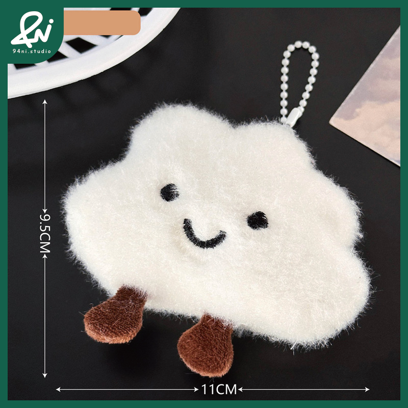 『台灣現貨』可愛雲朵玩偶吊飾｜少女心鑰匙扣｜百搭掛件｜包包掛飾｜軟糯糯的觸感與小巧精緻設計【94ni.studio】-細節圖11